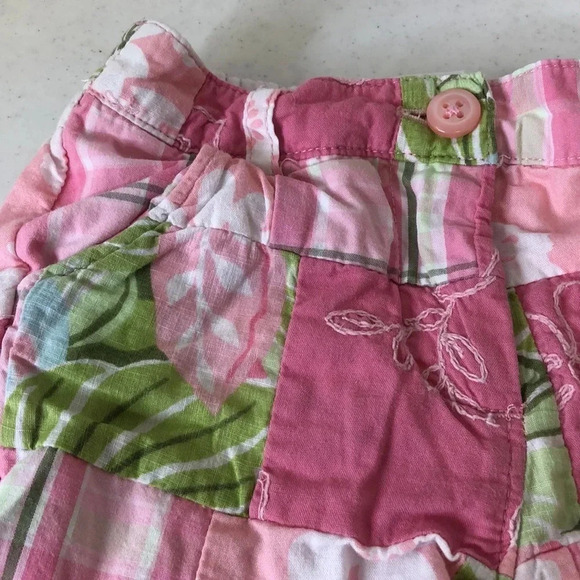 Janie & Jack Pink Patch Button Shorts 6-12M - Picture 2 of 5